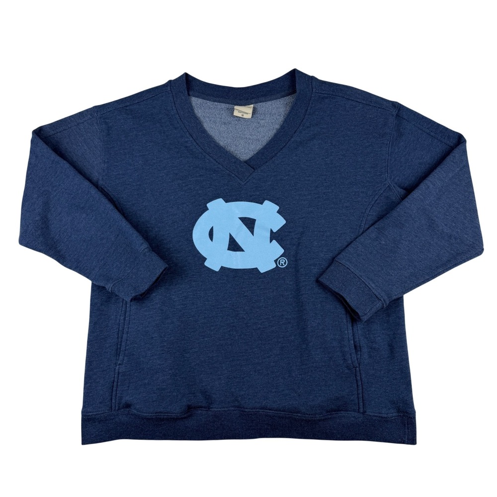 UNC Tar Heels UG Apparel The Lyne  Sweatshirt Women M Navy Blue V-Neck
